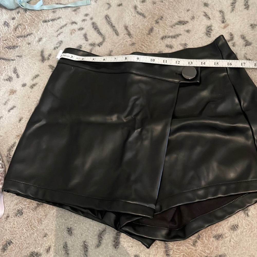 Pu leather black skirt size medium
